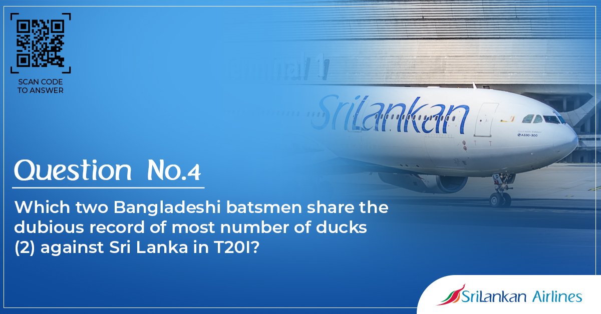 SLA_India's tweet photo. Question no.4 for Day 6 of the #FlyHighColombo #contest?

Answer all 5 questions here to be a Valid Entry: https://t.co/qDzwIW1iNh 

And stand a chance to win free tickets to Colombo!

T&amp;C: https://t.co/TjoSRBzfpW 

#HeroNidahasTrophy #FlySriLankan #Win #FreeTicketsToColombo https://t.co/YBeqtgDdHz