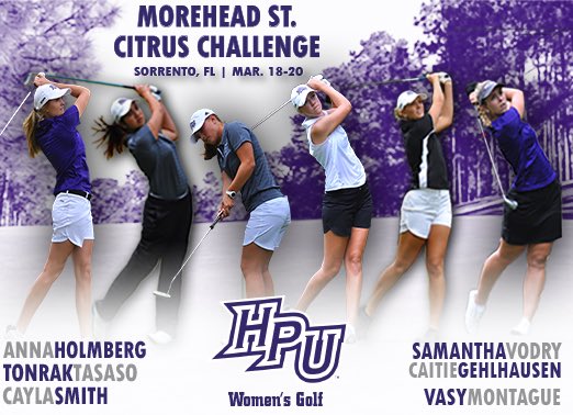 HPUWomensGolf's tweet photo. Have some fresh faces in the lineup as we head south to begin play Sunday in the MSU Citrus Challenge! 🍊 #80OUT https://t.co/gYfduXJj5r
