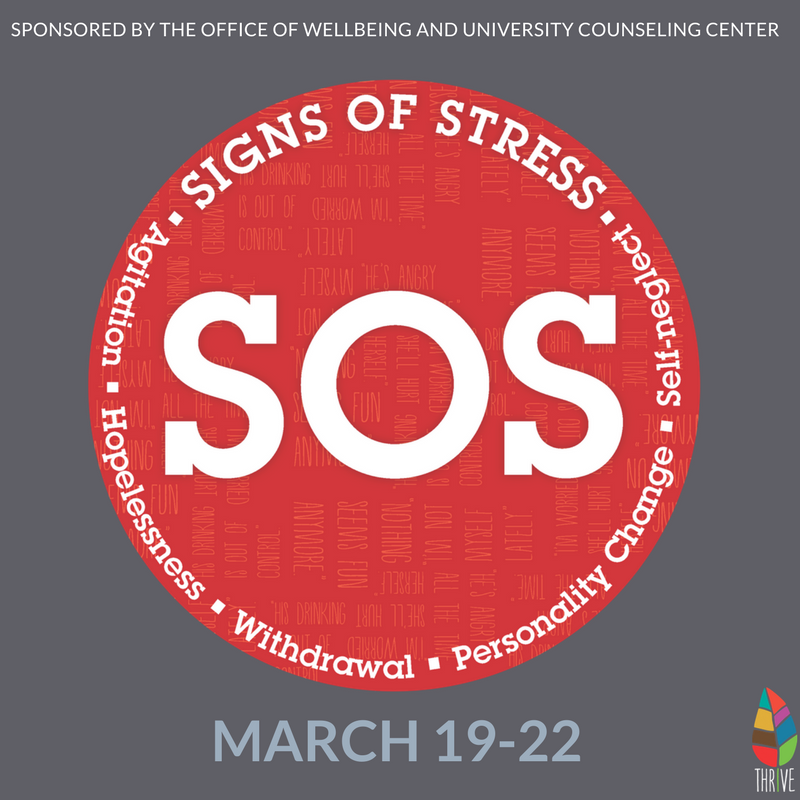 WFUThrive's tweet image. Join us for next week for free mental health screenings, snacks, furry friends, fun activities, awesome giveaways, and more! #wfuthrive #signsofstress @WFU_Counseling