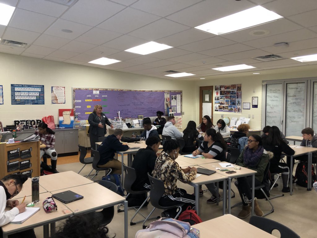 Debbie Barber, a stenographer from OSU, presented information to Encore career exploration students today. Great message to the students - find something you love and are passionate about and make that your career. Thanks, Debbie! #ReynProud