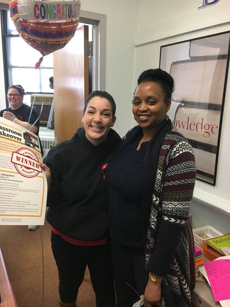 Congratulations Ms. Burton from @WSAatBlodgett ! Your classroom will be getting a makeover!