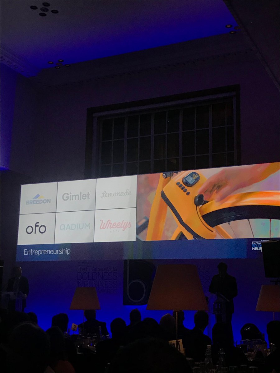 We were delighted to be nominated in the Entrepreneurship category at this year's <a href="/FT/">Financial Times</a> ArcelorMittal Boldness in Business Awards. Congratulations to <a href="/WheelysCafe/">Wheelys Café</a> on their win, and to all other winners and nominees. #FTBoldness