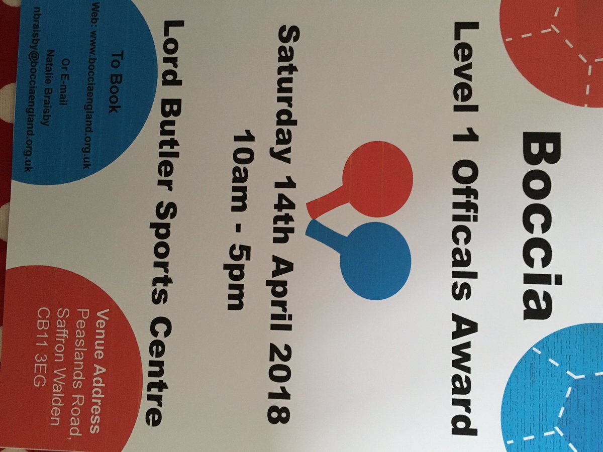 Refereeing course book now through <a href="/BocciaEngland/">Boccia England</a>