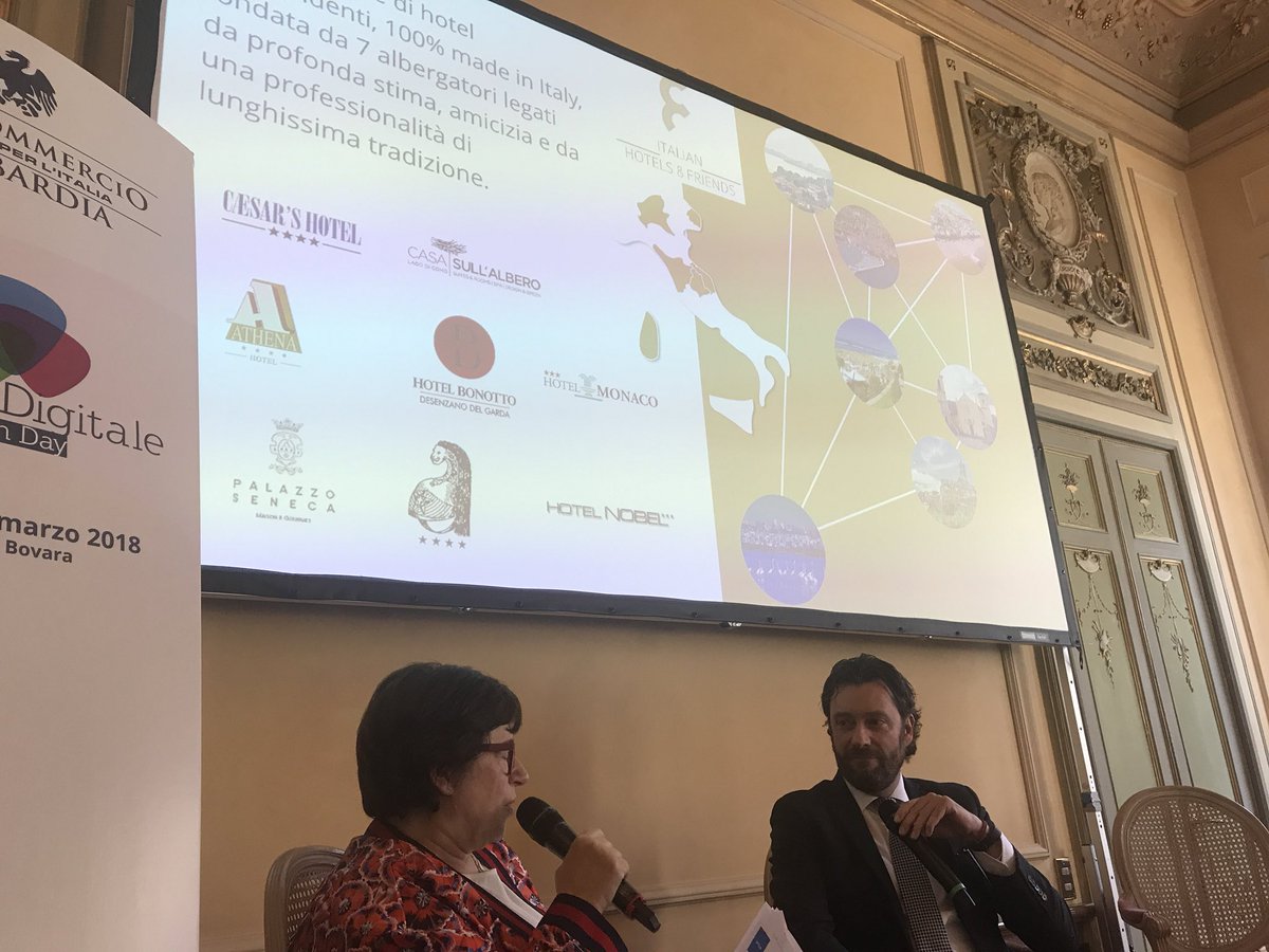 ConfcommercioLo's tweet photo. Innovazione in #retedimpresa nel settore del #turismo @Ilcorazziereh ci presenta il progetto #Italian #hotel e #friends #RetieDigitale https://t.co/O3jsjV5B6a