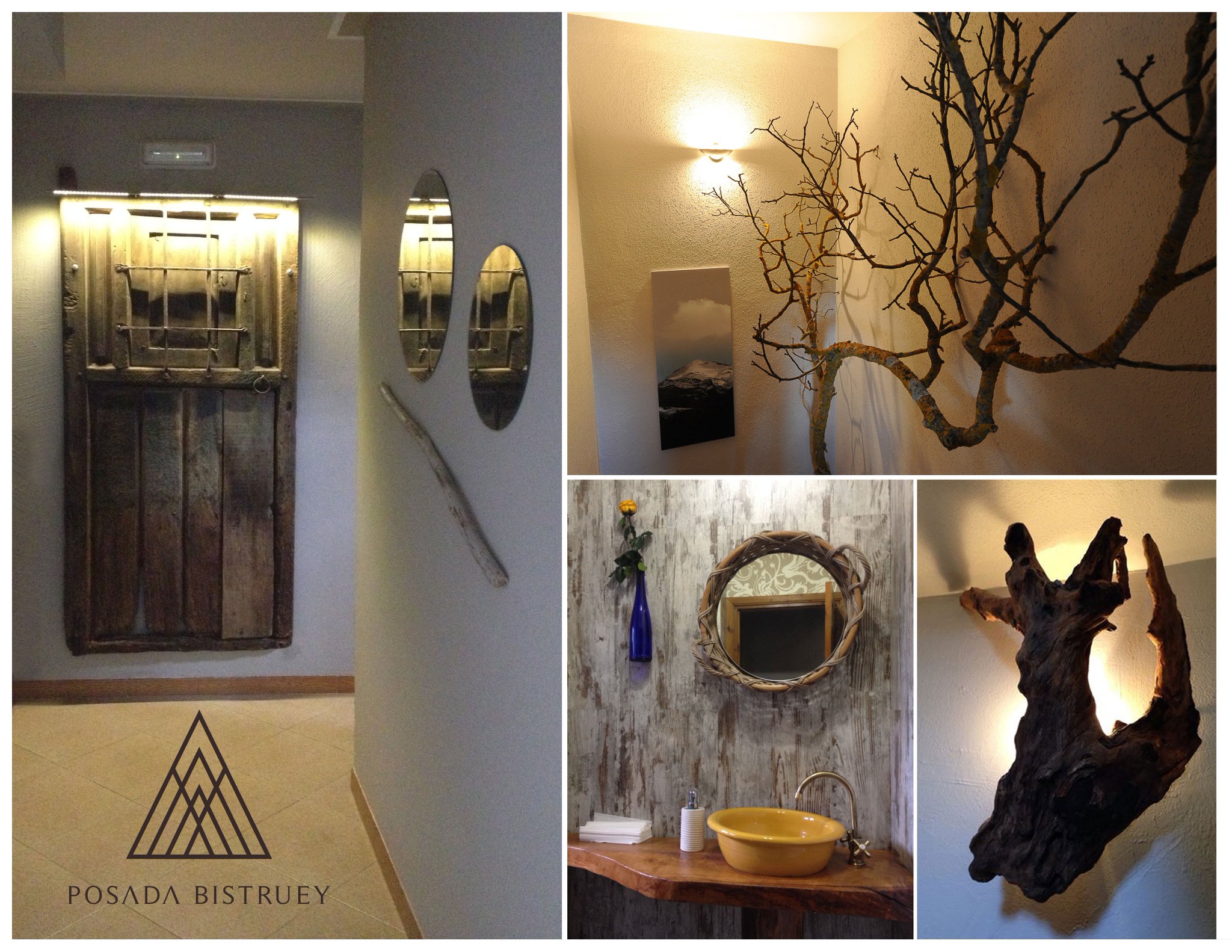 posadabistruey on Twitter: "Lámparas con forma de tronco, árboles que