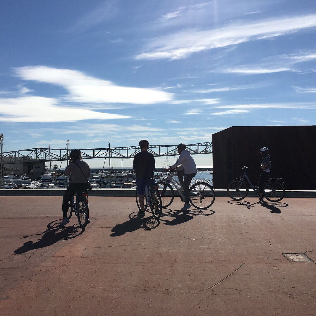 Trincollbcn's tweet photo. BARC 300 city visit today. Exploring urban boundaries, we biked from Poblenou to Parc Fluvial del Besos. #trincollbcn #trinitystudyaway #boundaries #urban #bikingadventures #parcfluvialdelbesos #barcelona #teachingbybiking https://t.co/j7L8JRnXY8