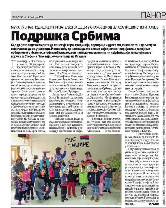 La nostra intervista sull’ultima missione in #Kosovo, rilasciata ad un giornale serbo:
facebook.com/unavocenelsile…