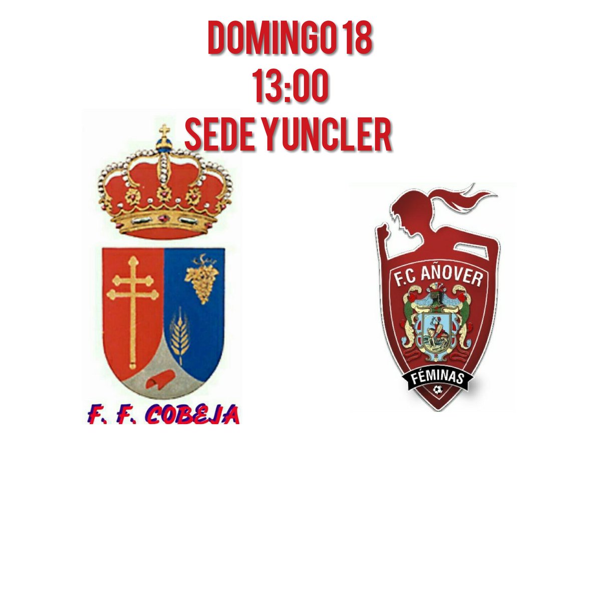 FFCOBEJA's tweet photo. Jornada 19
Domingo 18
13:00 horas
Sede @feminasyuncler

@FFCOBEJA - @FCAFeminas

#VamosFF #FFCobeja #FutFem https://t.co/xxoEGVU0Pr