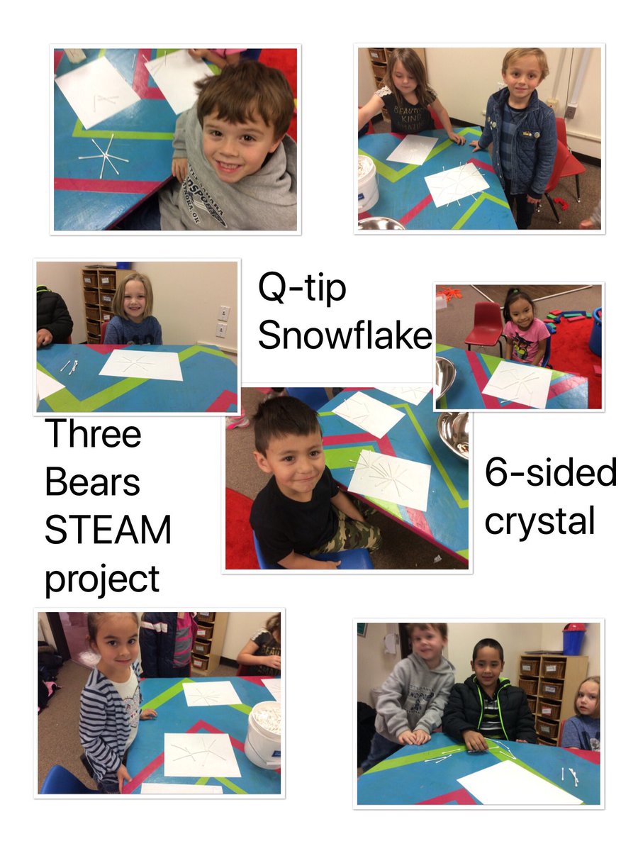 kinderharl's tweet photo. Three Snow Bears STEAM Create Snowflakes.  #nes123. #cpsreds.  @GauntTonya https://t.co/K9aOFIjqaD