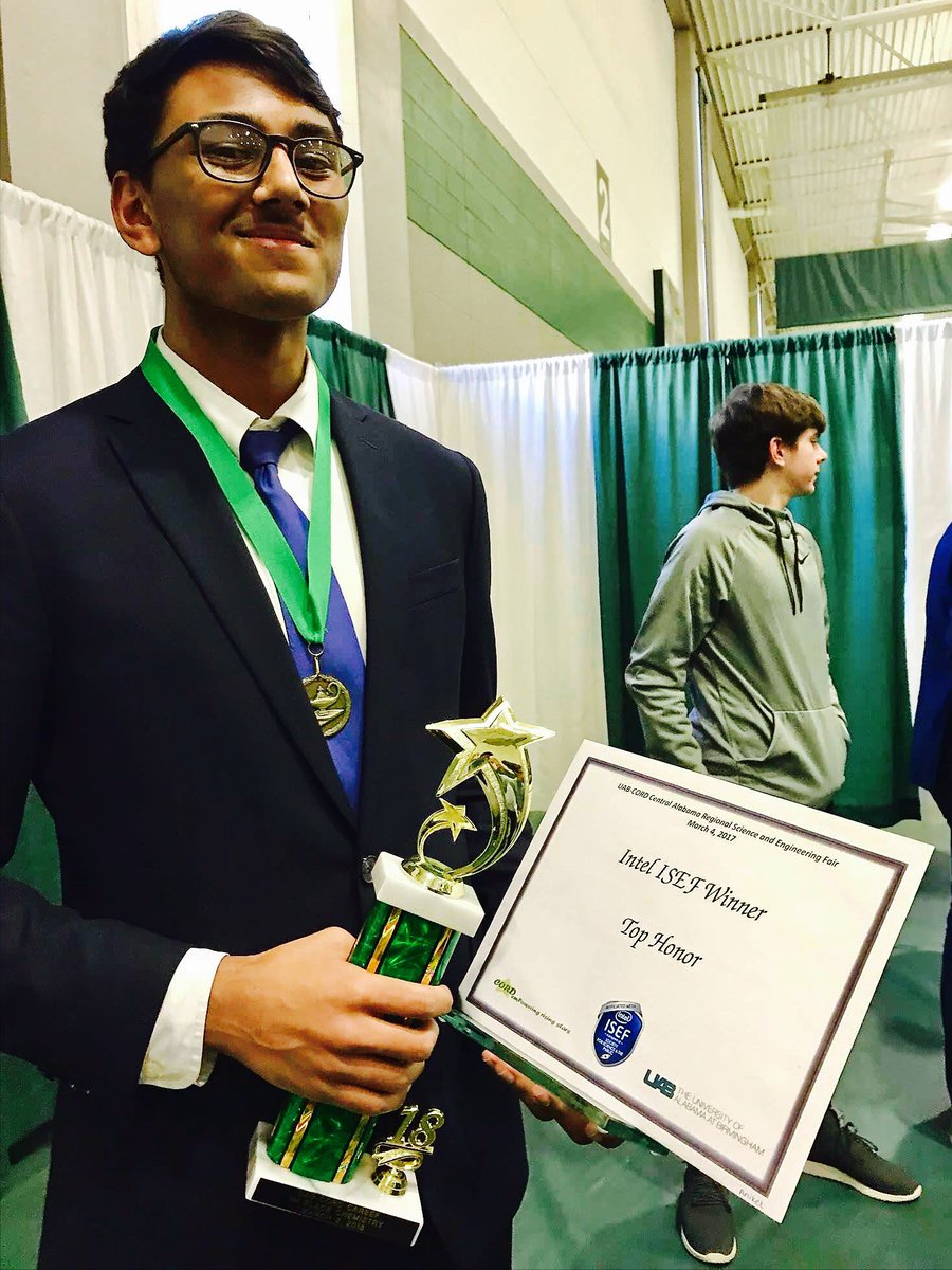 AppavooLab's tweet photo. Congrats to Aniket Pant for winning CARSEF! He will represent @UAB_CAS and #Alabama at the #IntelCompetition!
@UAB_Physics @UABNews #ISEF https://t.co/k36GkWhsO2