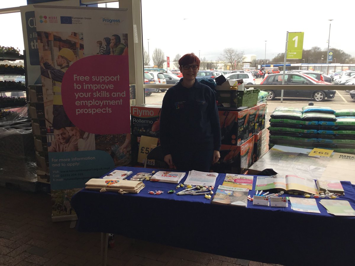 ProgressHG's tweet photo. Why not come along to see our Progress Futures Team at Tesco in Leyland to have a chat about our services and More Positive Together Project. @MPTLancashire #morepositivetogether https://t.co/THjhbxWis0