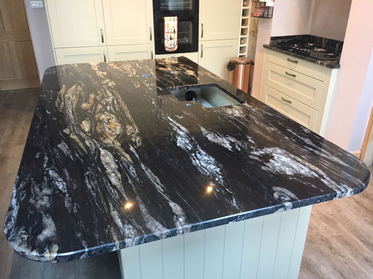 Cheshire Marble On Twitter Cosmic Black Granite Island Top And A