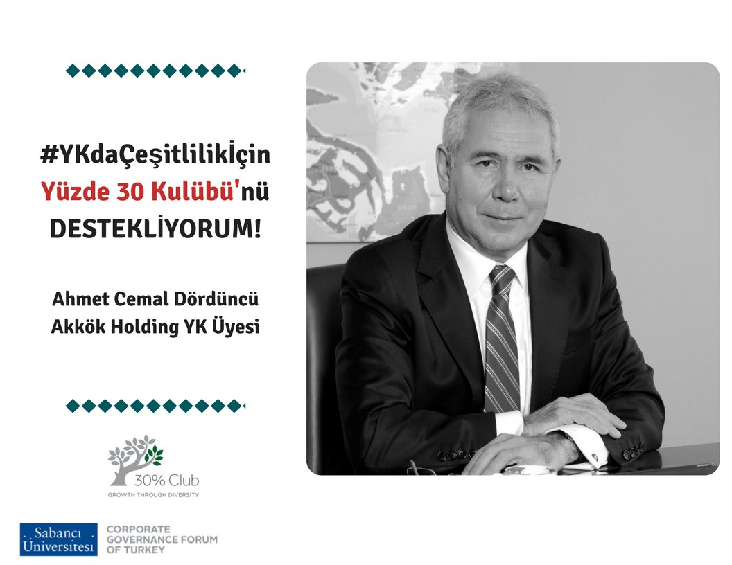 Yüzde 30 Kulübü başkanı Sn. Ahmet C. Dördüncü #YKdaKadın #yönetimkurulundakadın #işdünyasındakadın #WomenEmpowerment #YKdaçeşitlilikiçin #bendevarım #strongwomen #farkındalık #ilham #örnek #lider