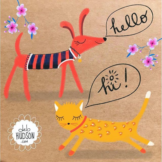 risedesignand's tweet photo. I’m having so much fun see all the Pet Power designs popping up from current FolioFocus classmates! Look at this chirpy pair by @debi_hudson. Have a look at her feed for to their friends too.
・・・
#risedesignandshine Pet Power! 🐶🐱🍖#foliofocus #fol… https://t.co/BSpzG2xXCb https://t.co/JUVmQieexK