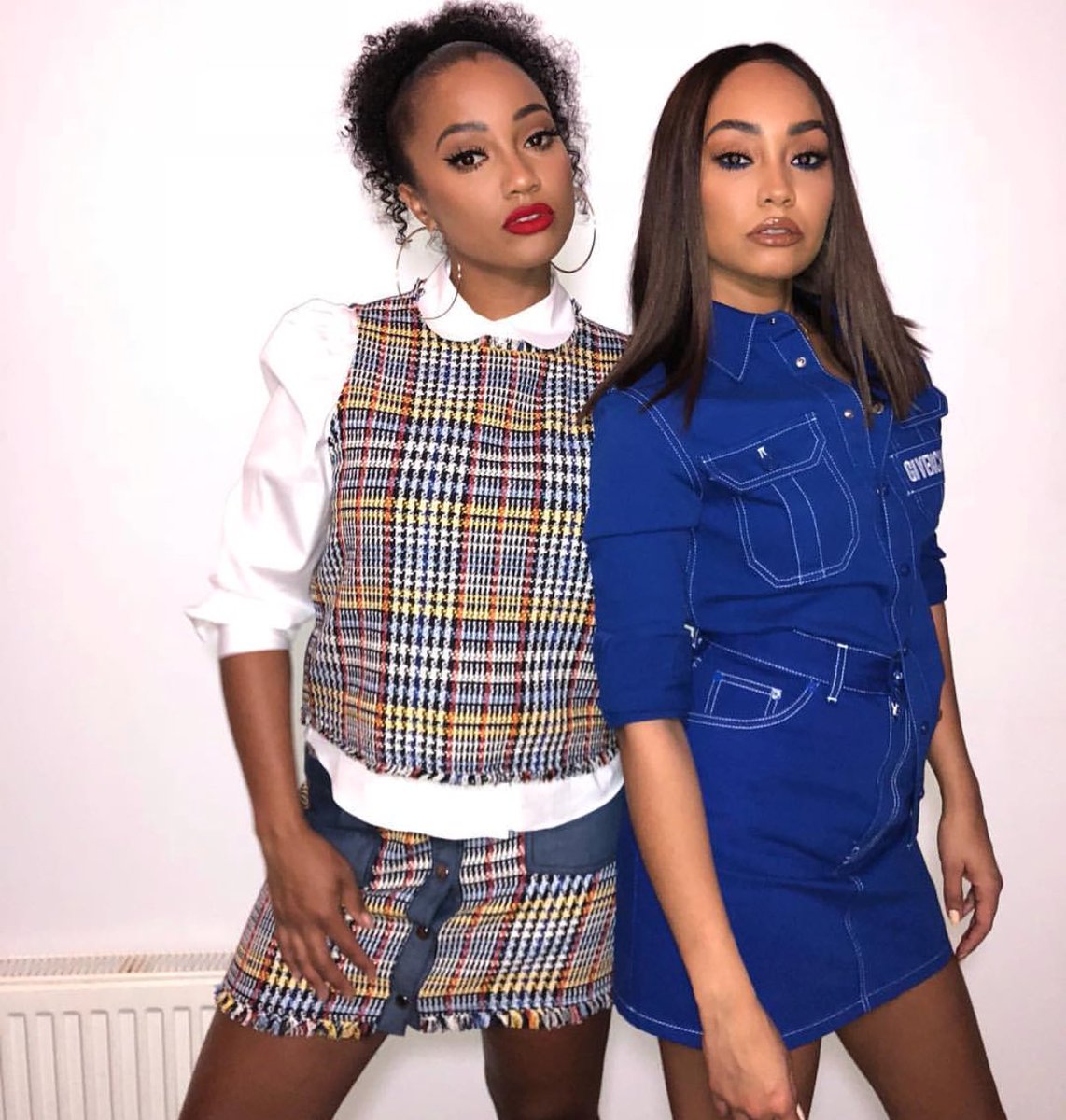 LittleMix's tweet photo. All glammed up for @wonderlandmag x Ellen Von Unwerth ❤️💙 Lx https://t.co/9Zekmw6wKK