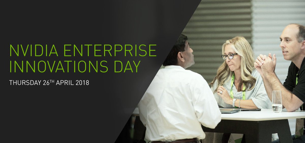 ConoScenzaBV's tweet photo. Op donderdag 26 april organiseert #Nvidia samen met o.a. #ConoScenza de eerste NVIDIA Enterprise Innovation Day!

Wil je volledig worden bijgepraat over Artificial Intelligence, Deep Learning en GPU Virtualisatie, registreer je dan snel.
https://t.co/Z3CKtaMwXL https://t.co/JPi7SzlaGN