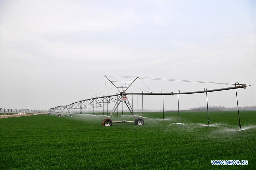 PDChina's tweet photo. Drones, electric watering machines and other intelligent equipment have started to serve farming industry in central China's #Henan Province (Photo/Xinhua) https://t.co/ejf3JpZxqD