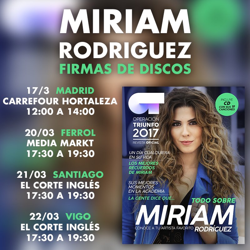 ¿Estás mañana en Madrid? Te esperamos en las firmas de @miriam_ot2017 umusices.lnk.to/MIRIAMscTP