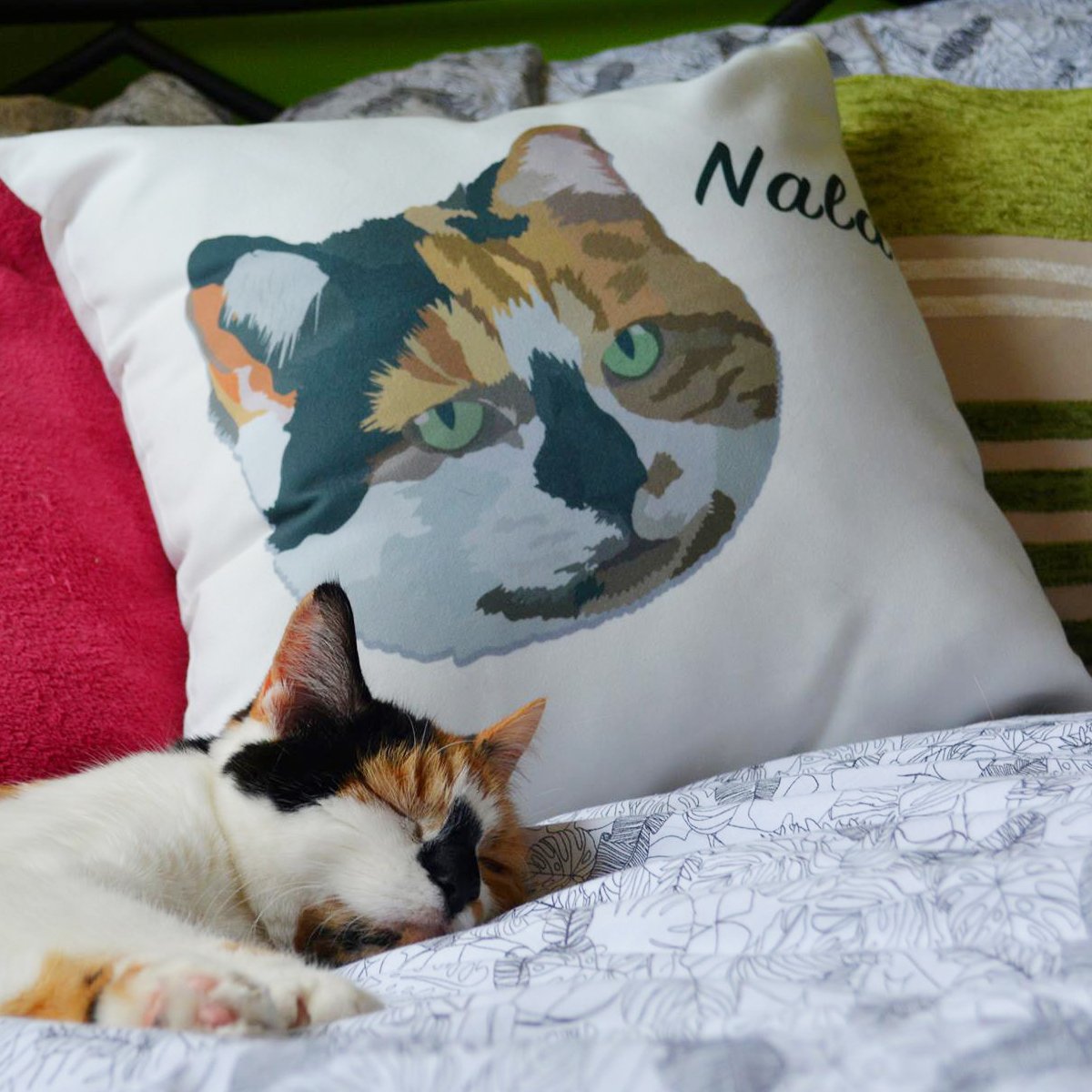 HoobynooWorld's tweet image. Nala decided that her owner's bed is her favourite place to sleep. So she now has her own Hoobynoo Bespoke Pet Portrait Cushion so she can claim her spot whenever she chooses.

#bespokePortrait #PetCushion #PersonalisedGifts