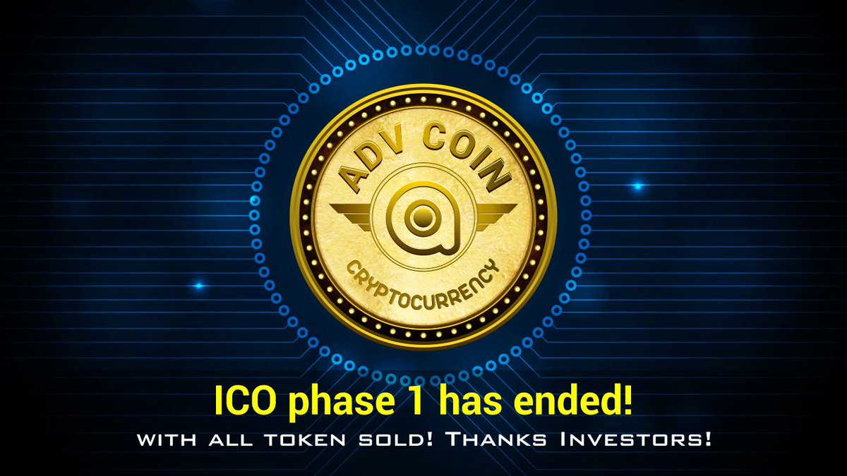 ADVCryptoCoin's tweet photo. ICO phase 1 has ended! with all token sold ! Thanks Investors!
Join Our Bounty Program and Earn Free Tokens!!
Signup at -https://t.co/f9Xhv3FStW
For More Details Visit- https://t.co/QcAOlD6Va2
#ICO #ADV #CrytoCurrency #BITCOIN #bounty_program #Free_tokens #advcoin #advcrypto https://t.co/vuy7BTYorm