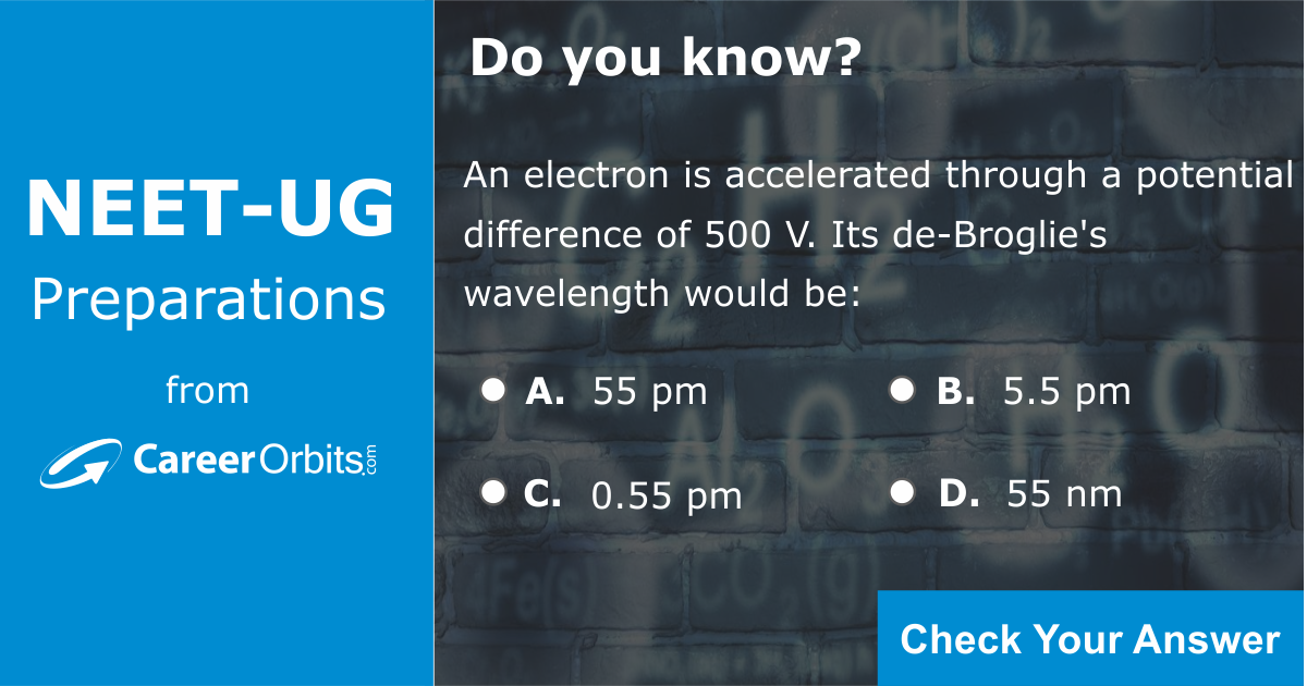 NEETUG2019's tweet photo. Test how prepared you are for NEET ✍

☑ Click on the below link to check your answer.
☑ Clear doubts with detailed solution.
☑ Revise your concepts smartly.
☑ Learn to practice the right way.

Visit: https://t.co/VbpVsjVocx

#NEET2018 #NEETExam #NEET2019 #NEETQuestion https://t.co/eTK3a8sUUM