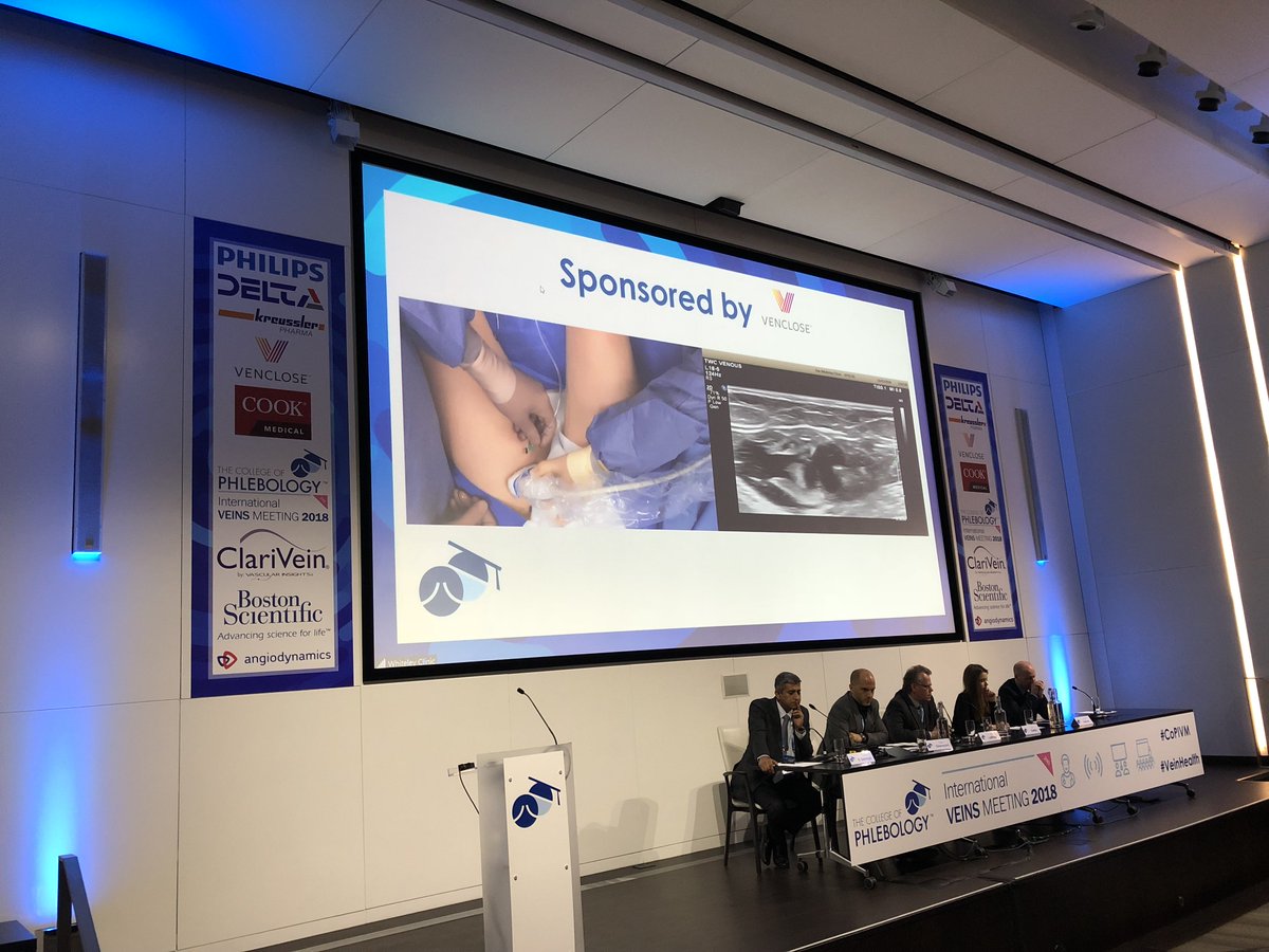 CoPhlebology's tweet photo. Professor @MarkWhiteley leads the second #Venclose surgery of the day, alongside Sonographer Judy Holdstock and team - live now from The @whiteleyclinic ! #CoPIVM #veinhealth #veinsmeeting https://t.co/IRVL42hKUL