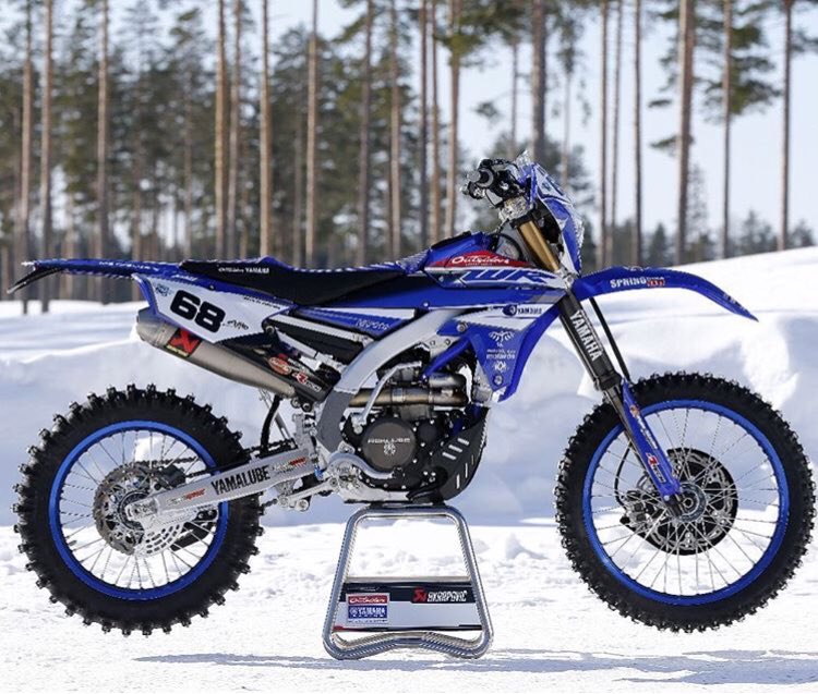 My WR250f is ‘snow’ race ready 😍 📷 <a href="/enduro21/">Enduro21</a>