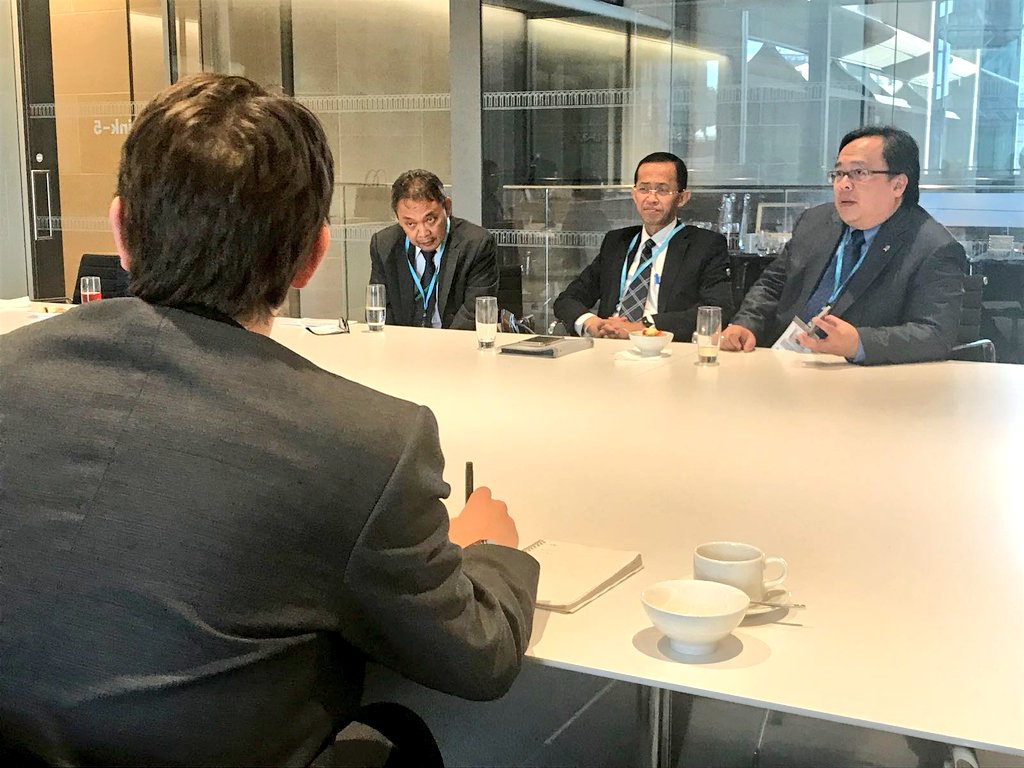 KBRILondon's tweet photo. Minister for National Development Planning @BappenasRI is interviewed about Indonesia strategic objectives; encouraging investment for infrastructure & energy in #Indonesia. #IIIF18 #IndonesiaInfrastructure #InvestIndonesia #Indonesia4Investment @bkpm @IIPCLondon @Portal_Kemlu_RI https://t.co/DsuzeF7eU8
