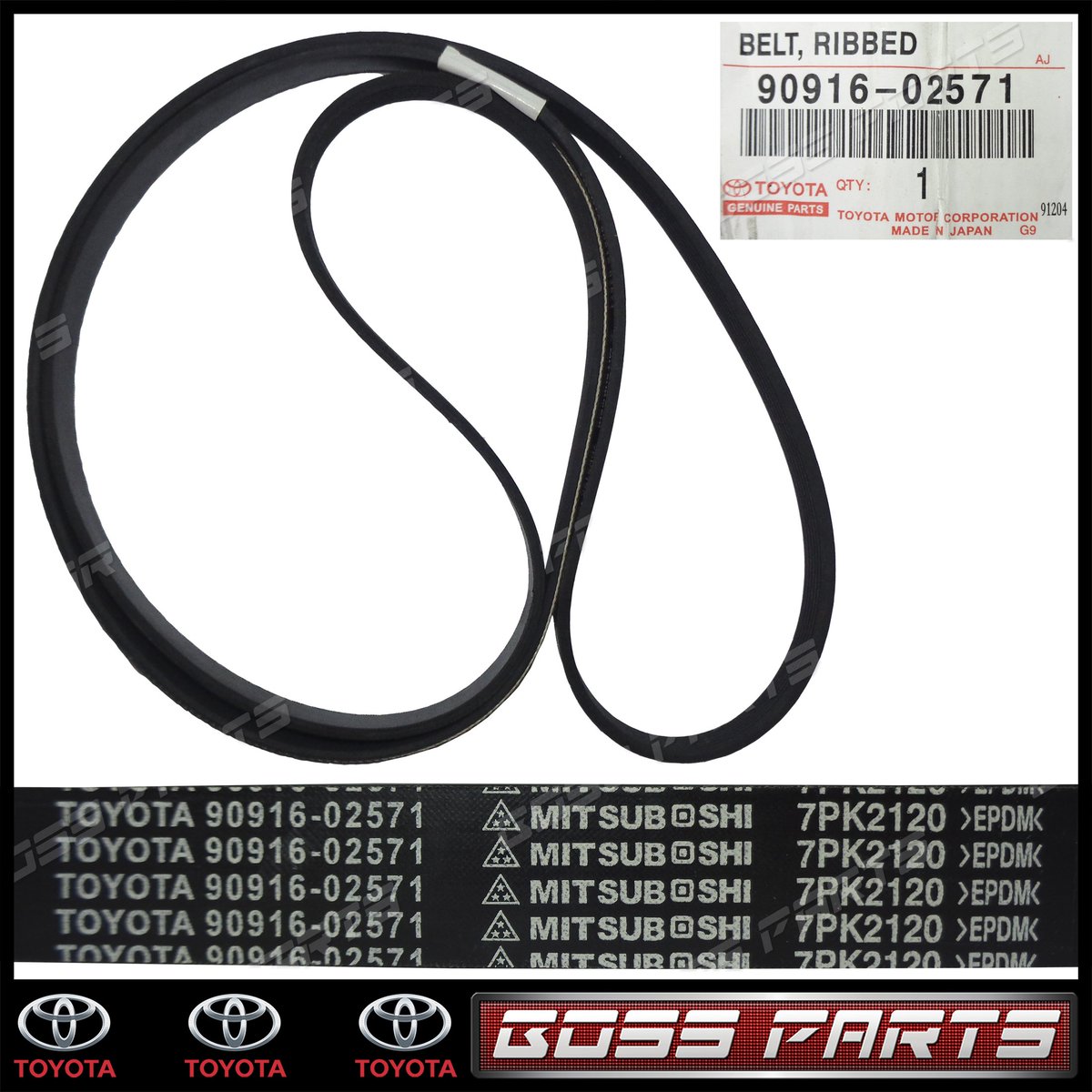 InvBossParts's tweet image. Correa Unica 4Runner, Fotuner, Hilux, Kavak y Machito Motor 4.0 (7PK2120)