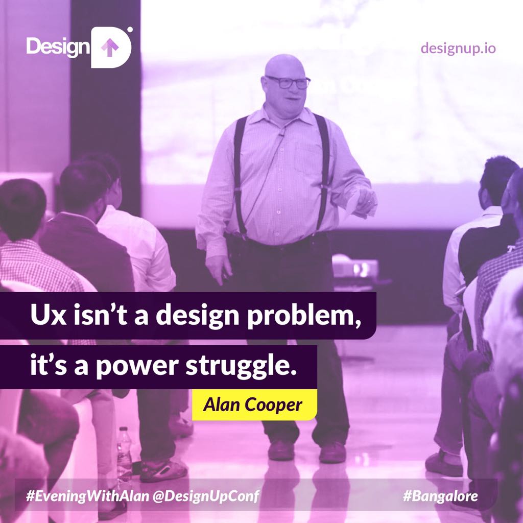 ergolefevre's tweet image. RT @DesignUpConf: Another takeway from - An Evening with @MrAlanCooper, Our first meetup of 2018 🤟

#DesignUp #DesignUp2018 #EveningWithAlan #UX #ixD #DesignInTech