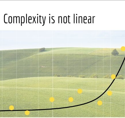 pkeogan's tweet photo. Complexity is not linear. If your #nonprofit is growing, you'd better get on top of your #nptech before you get behind. #nonprofit https://t.co/7kafXRCcH6