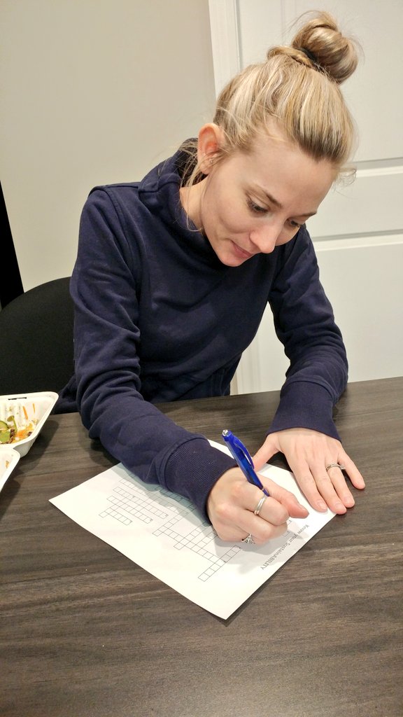 jes_webster's tweet photo. Completed the susty crossword over our meatless lunch with @JanetMcK70  @AETGroup @SustainableWat @WRSusti #carboncleansewr #waterweek https://t.co/xzNcvK0en5
