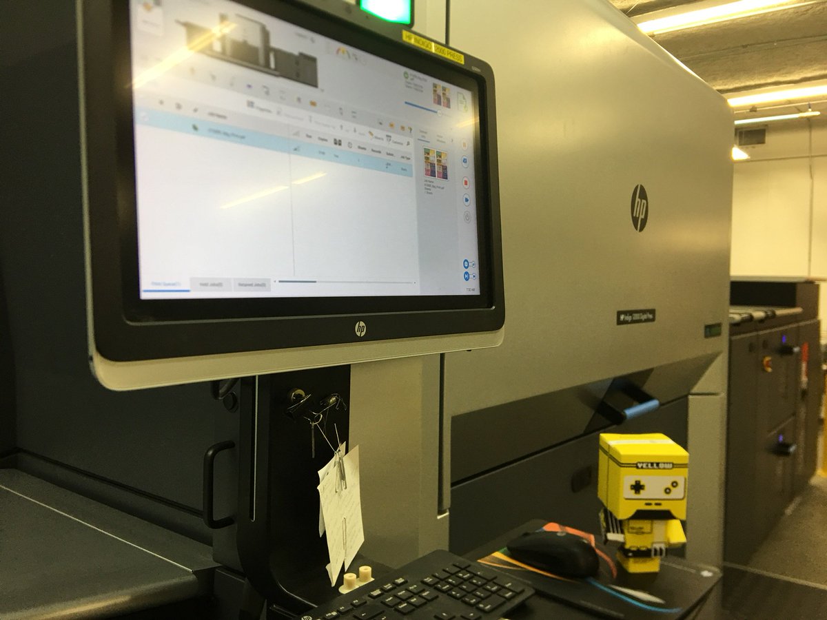 ginadanner's tweet photo. We had a special guest visit @goNextPage today. The Yellow Print Guy from @InternationalPaper came to see what all we were up to. #IP4D is a great interactive campaign promoting @AccentOpaque. https://t.co/XDCC3a8KBS