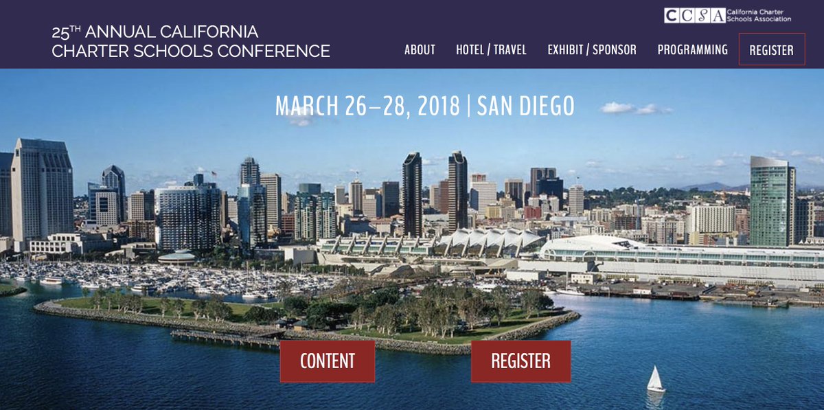 CCSAconference's tweet photo. California Charter Schools Conference inspires academic excellence, operational integrity and unity among charter schools throughout California. Join us at #CCSACon 2018: https://t.co/ElyNu81TJa #CALcharters #makingadifference #chartershools #charterschool https://t.co/JPeRBKALyq