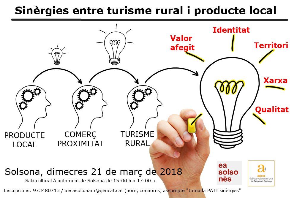 Productedaqui's tweet image. Creem sinèrgies cap un món rural connectat, lògic i compromès? El proper dimecres 21 de març en parlarem a Solsona, ens hi acompanyes? goo.gl/njbcHD #ecasolsonès #adlsocar #aodl #soc