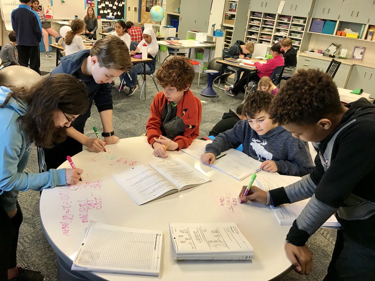GWImhof's tweet photo. That moment when collaborating happens without an instruction to do so. 🙌🏼 #mathcommunity #gwgreats https://t.co/mhFLcj5oGE