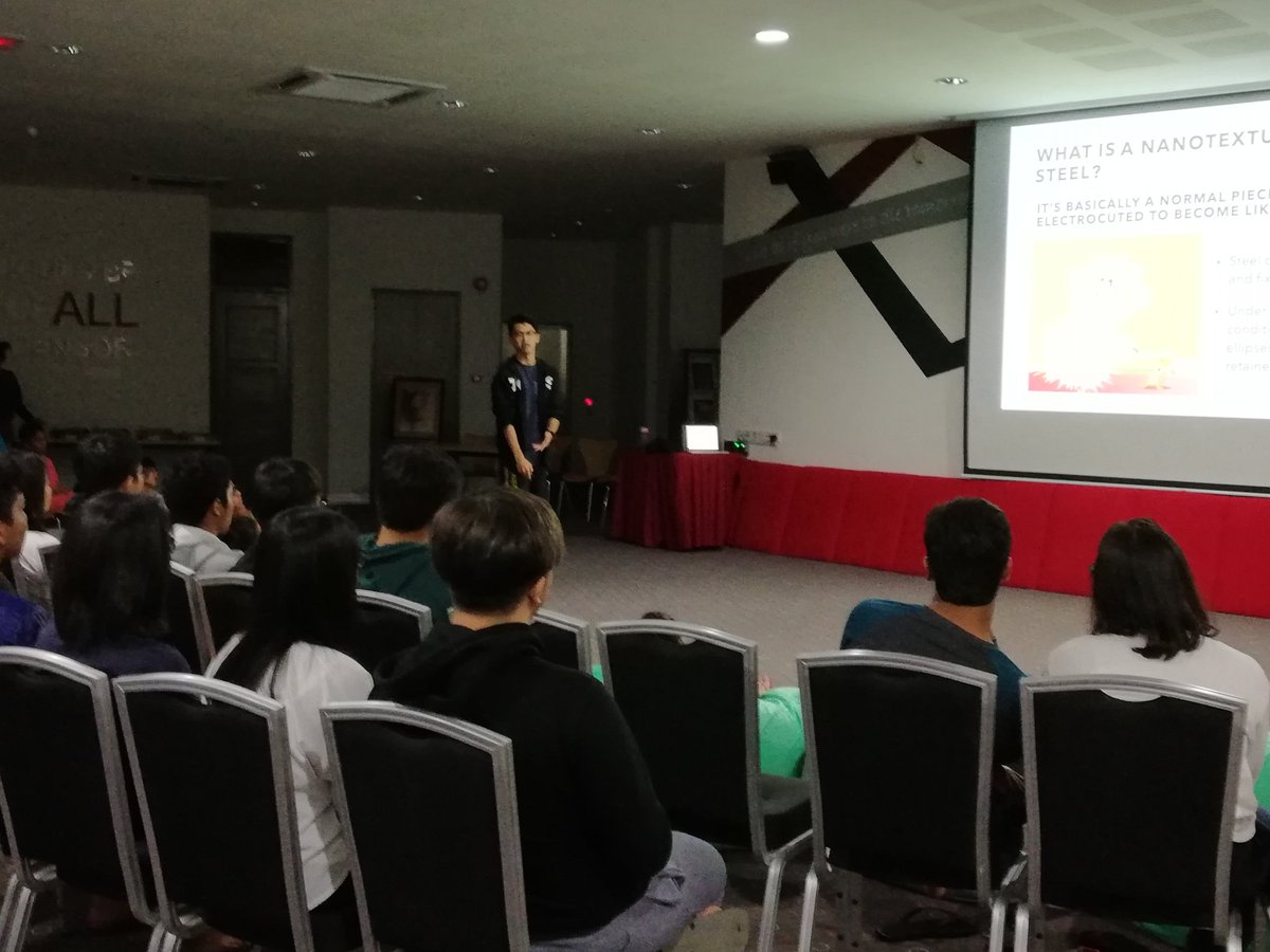 KTJSixthForm's tweet photo. Interesting presentation on the benefits of nanotextured steel https://t.co/E4S18AraBZ