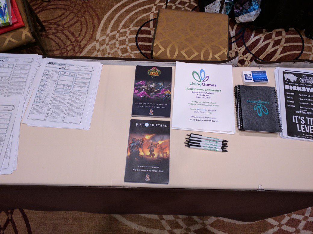 SmunchyGames's tweet photo. This is very exciting to see! @BreakoutCon @MrChartrand #breakoutcon2018 #RPG #boardgames https://t.co/2wylTqO6ux