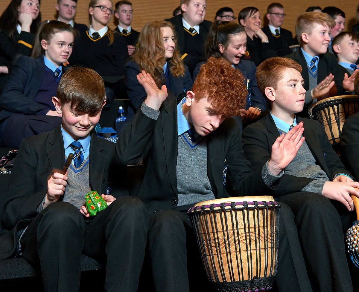 MaireZepf's tweet photo. Yesterday at the @SHHomePlace, a theatre-ful of young people celebrated the 'My Place within the Landscape' programme by @RSPBNI and @loughneaghlp . It was special. Like African-harvest-percussion-played-by-120-people-while-you-read-their-poems-inspired-by-the-landscape special. https://t.co/vbZLTUj89M