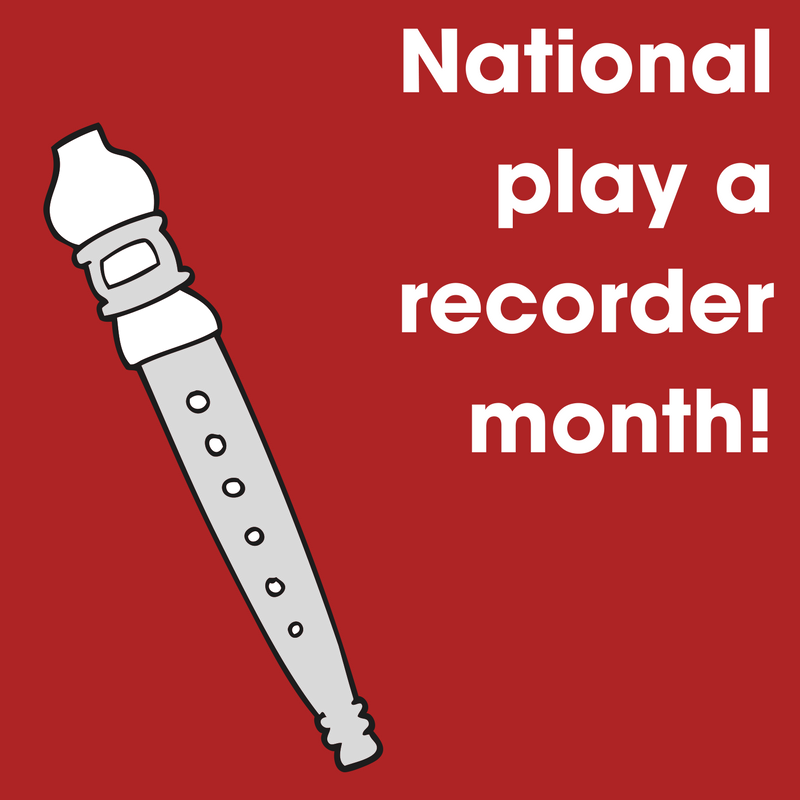 That's right. It's national play a recorder month. You may be a little too advanced for this...

qoo.ly/mzzcx