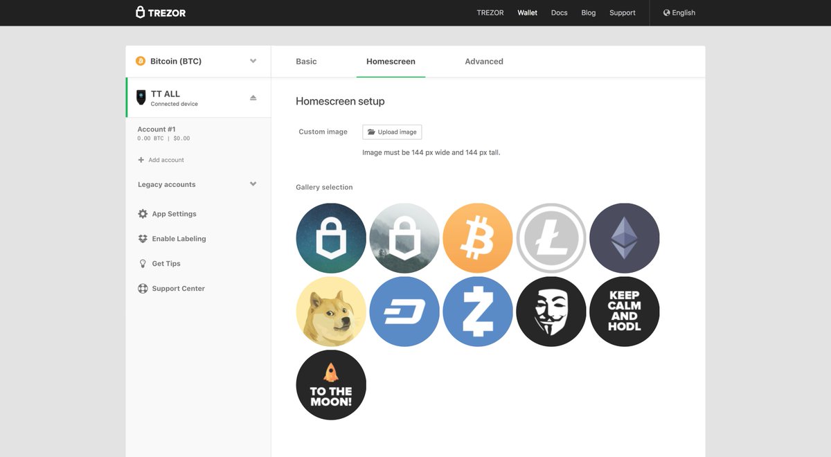 Trezor's tweet image. Creative weekend ahead for #ModelT owners! Homescreen customization has been enabled 😉

Choose from the presets or upload your own 🤩

#TREZOR #SecurityMadeEasy