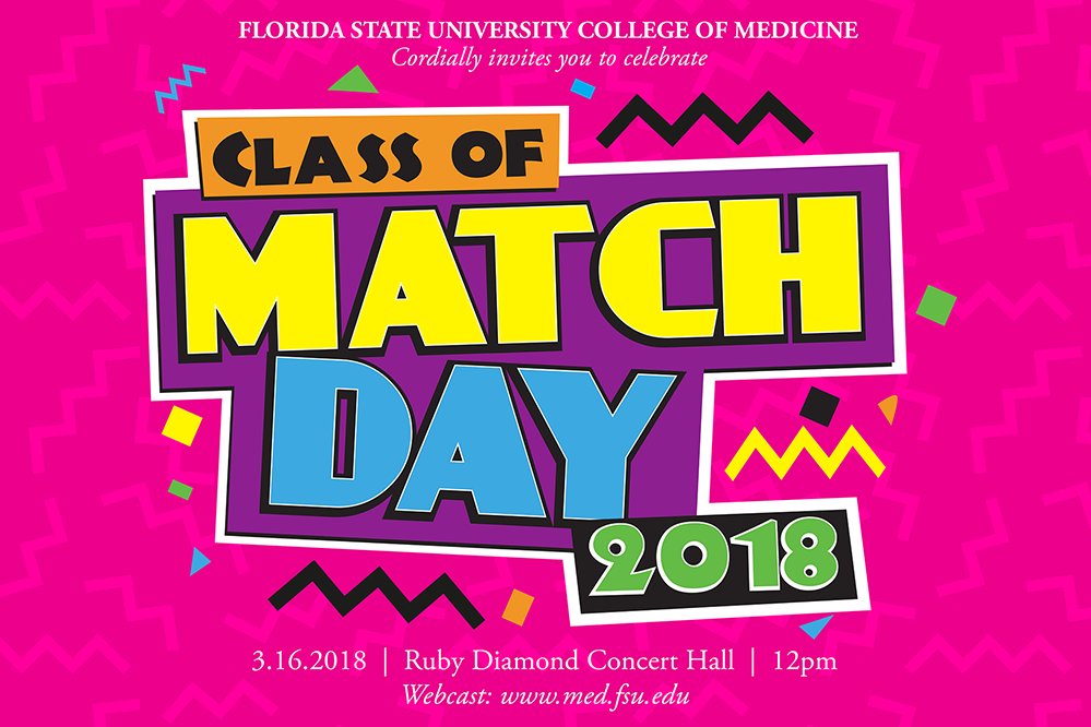FSUCoM's tweet photo. Today's the day! Happy #Match2018! #FSUMatch https://t.co/Lrnx4yGHXN