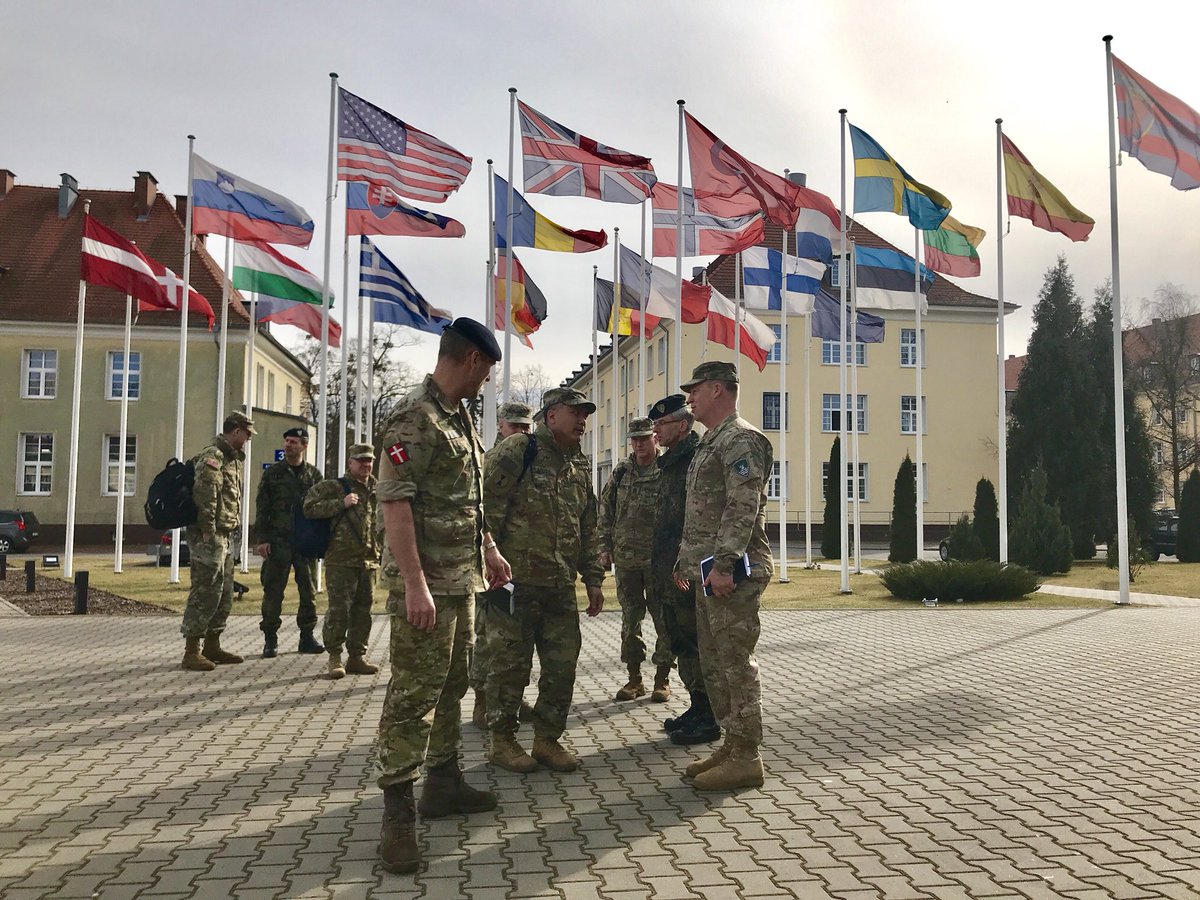 hqmncne's tweet photo. Today BG Antonio Aguto, CG of @7thATC, visited #MNCNE in Szczecin. Discussion was about future cooperation with a main focus on the exercise Saber Strike 2018 #SASE18 in June. https://t.co/RW0ONuvZaT