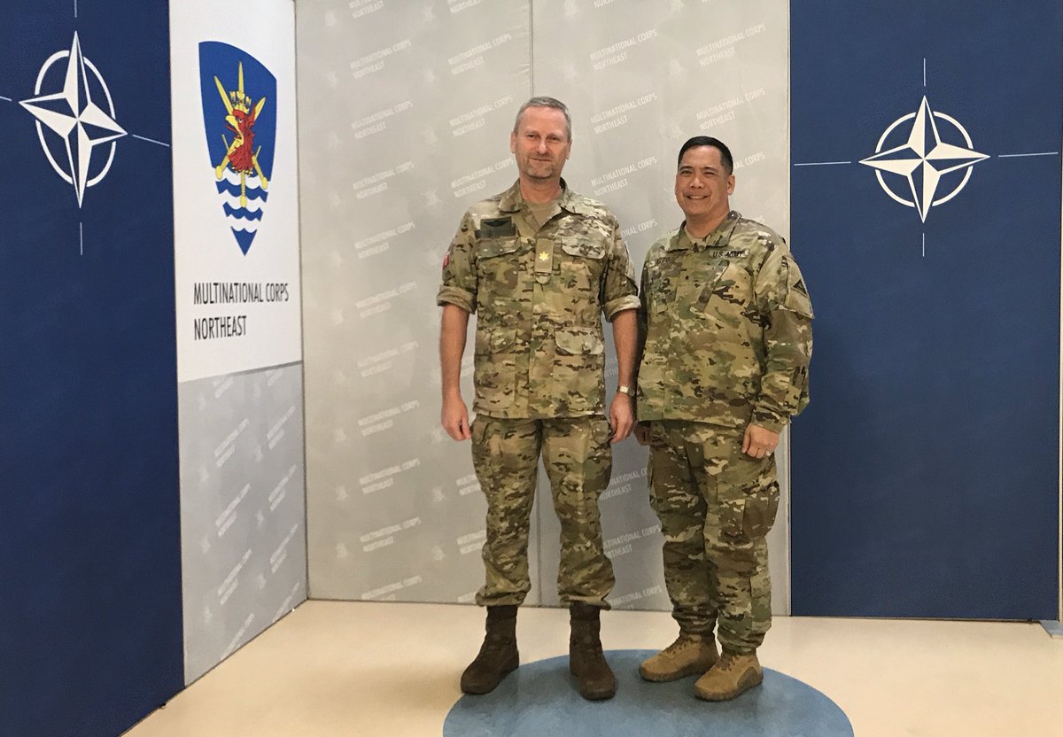 hqmncne's tweet photo. Today BG Antonio Aguto, CG of @7thATC, visited #MNCNE in Szczecin. Discussion was about future cooperation with a main focus on the exercise Saber Strike 2018 #SASE18 in June. https://t.co/RW0ONuvZaT