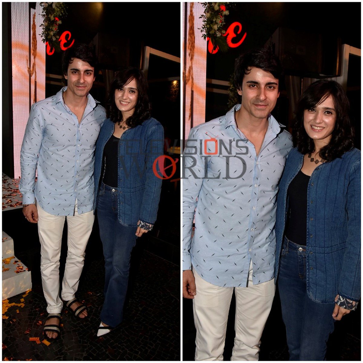 teleworldin's tweet photo. Gautam Rode And Pankhuri Awasthy pose for shutterbugs at the launch of #gauahargeous a brand by #gauaharkhan in #mumbai! https://t.co/T49vX0xCzE