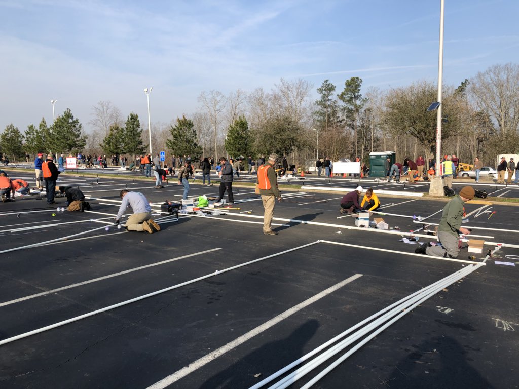 Trying to stay dry watching irrigation assembly at NALP NCLC! So far so good! #NALPNCLC #REALSTIHL #GRAVELY #GRAVELYMOWERS