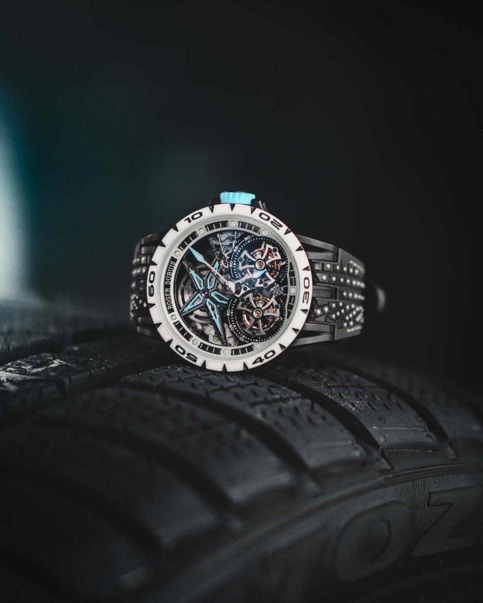 Pirelli's tweet photo. The new #ExcaliburSpider #Pirelli #Sottozero: explore the extreme condition with extreme timepieces on your wrist. @Roger_Dubuis https://t.co/kMyecLvFTN