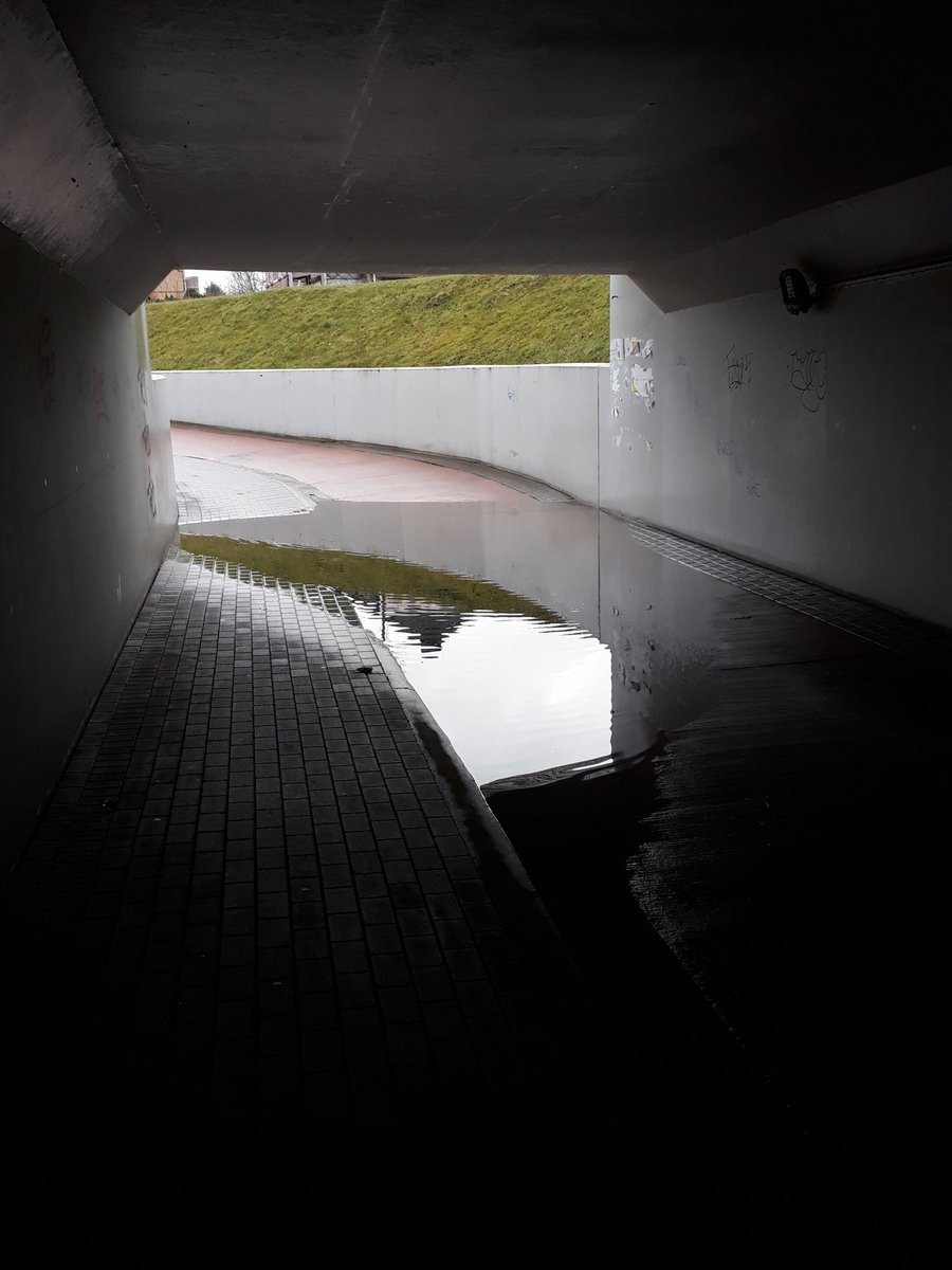 StevenHabex's tweet photo. @stadhasselt hey stad Hasselt. In de fietstunnel onder de grote ring aan de maastrichterstwg is het momenteel onmogelijk droog te fietsen... https://t.co/4qsb44YEYz