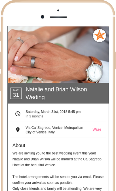 InviappEvents's tweet image. This is how Digital invitation should look like! Weddings, parties, family meeting or any other kind of events! Check this out: buff.ly/2FS2de0
#rsvp #INVITATION #Invitations #weddings #event #events #eventplanning