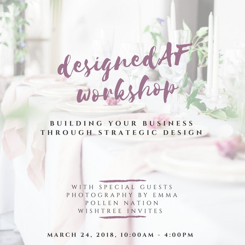 Ready to build your brand, grow your business and attract your ideal clients? Then the #designedAF #Ottawa #business #workshop on March 24 has got your name all over it! Details and tickets --> eventbrite.ca/e/designedaf-w…